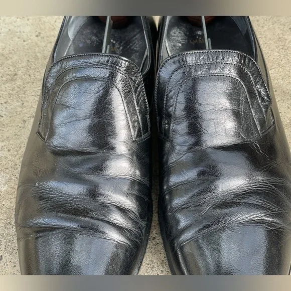Vintage Bally of Switzerland Black Leather Loafers, 9D - Picture 6 of 8